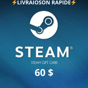 Steam Wallet Gift Card 60 USD
