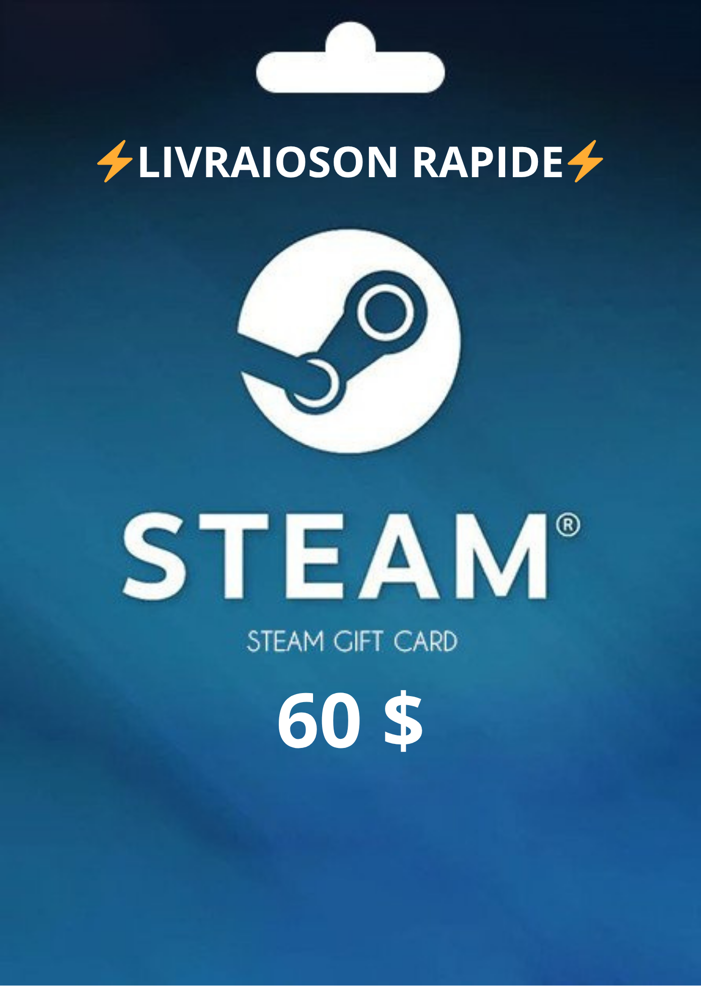 Steam Wallet Gift Card 60 USD